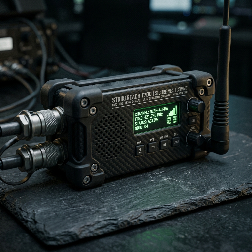 Rugged mesh communication module and tactical field gear